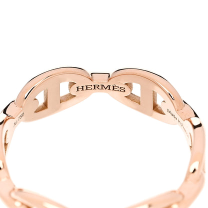 Hermes 18K Rose Gold PM Chaine d'Ancre Enchainee Ring 54 7 4 of 8