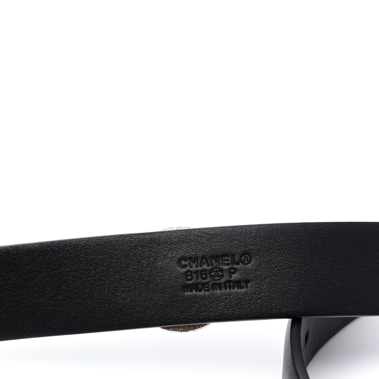 Chanel Calfskin Pearl Quilted CC Belt 80 32 Black 6 of 6