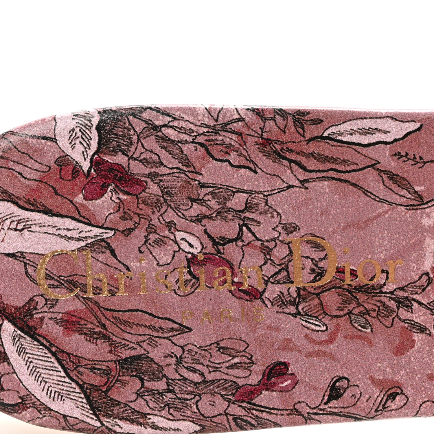 Christian Dior Canvas Rose Mutabilis Embroidered Dway Flat Slide Sandals 39 Fard Black 8 of 9