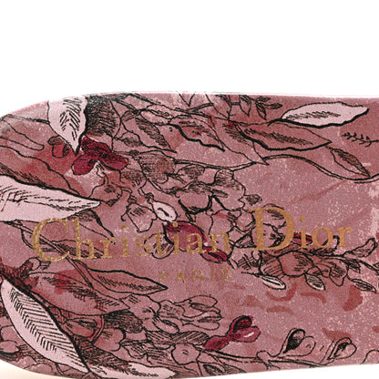 Christian Dior Canvas Rose Mutabilis Embroidered Dway Flat Slide Sandals 39 Fard Black 8 of 9