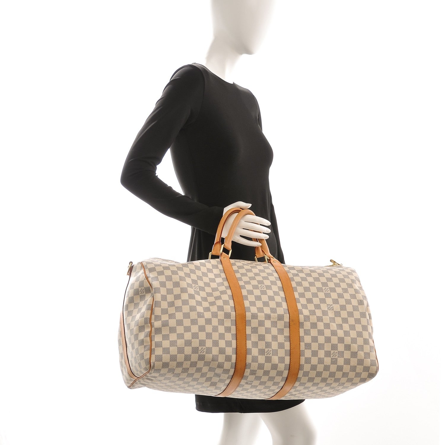 Louis Vuitton Damier Azur Keepall Bandouliere 55 2 of 15