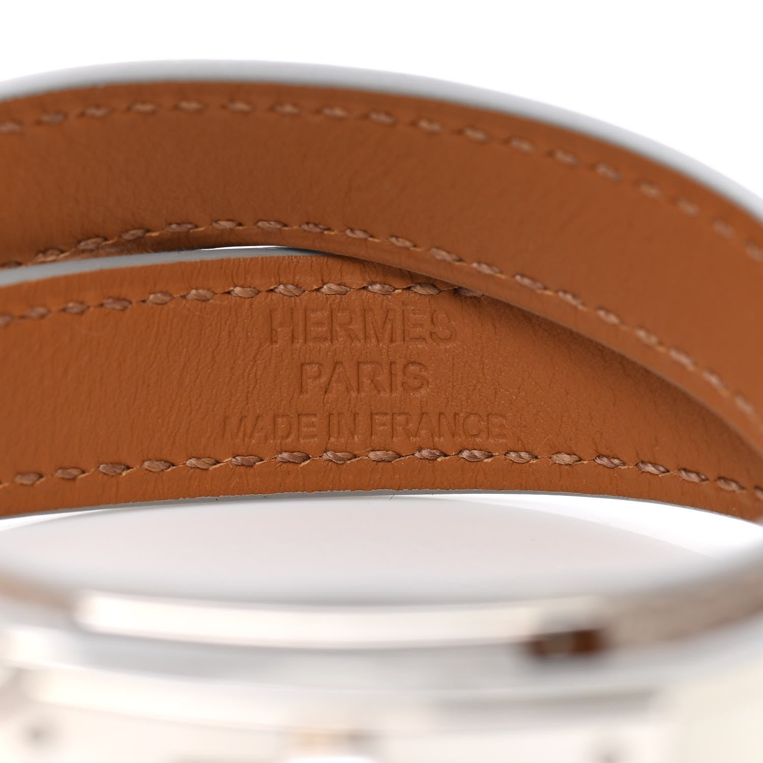 Hermes Swift Kelly Double Tour Bracelet T3 White 4 of 5