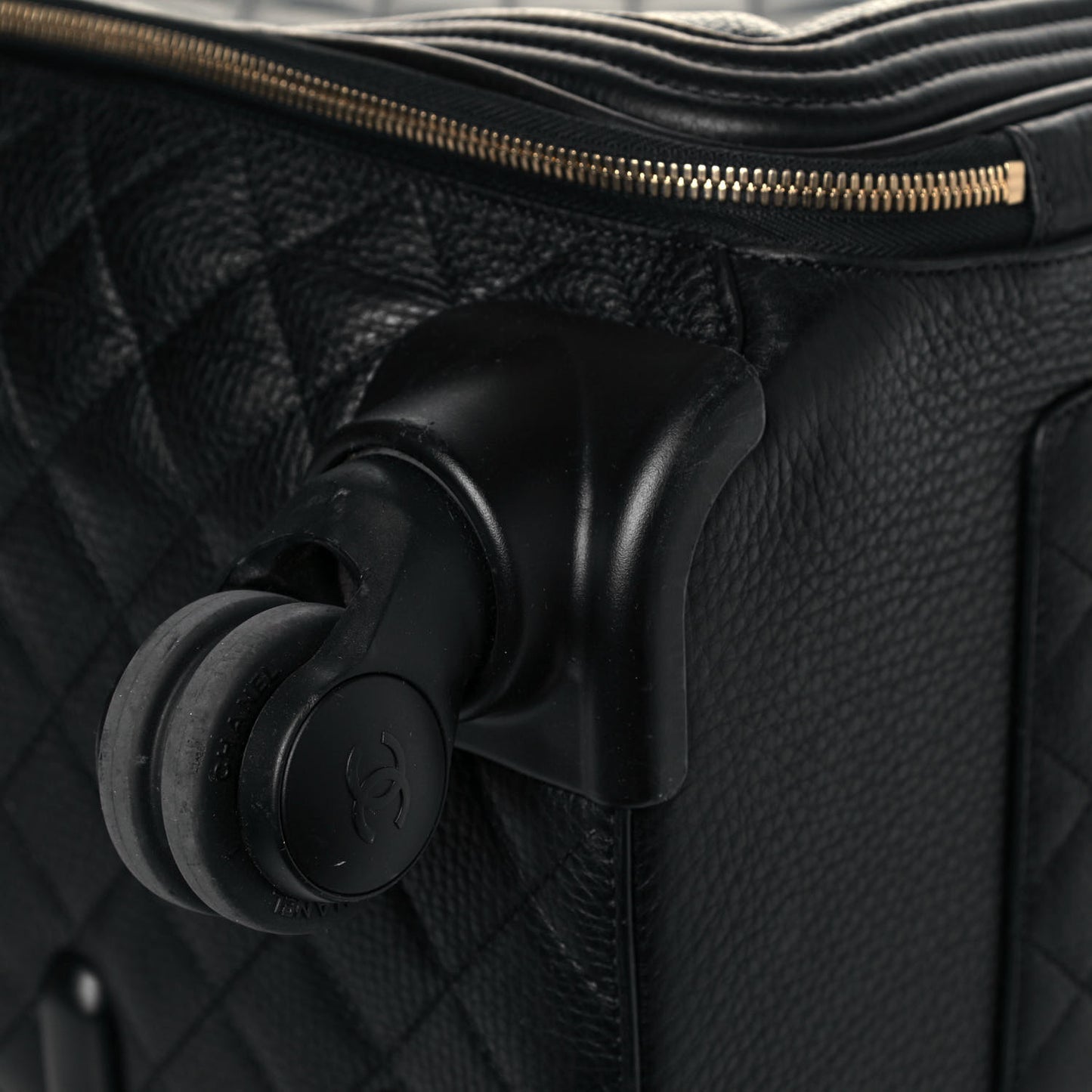 Calfskin Quilted Coco Case Trolley Black
