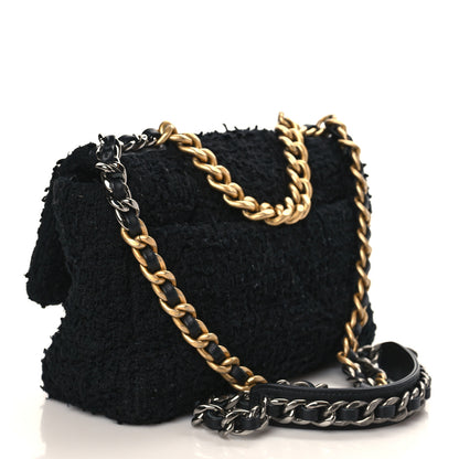 Chanel Tweed Quilted Medium Chanel 19 Flap Black 3 of 8
