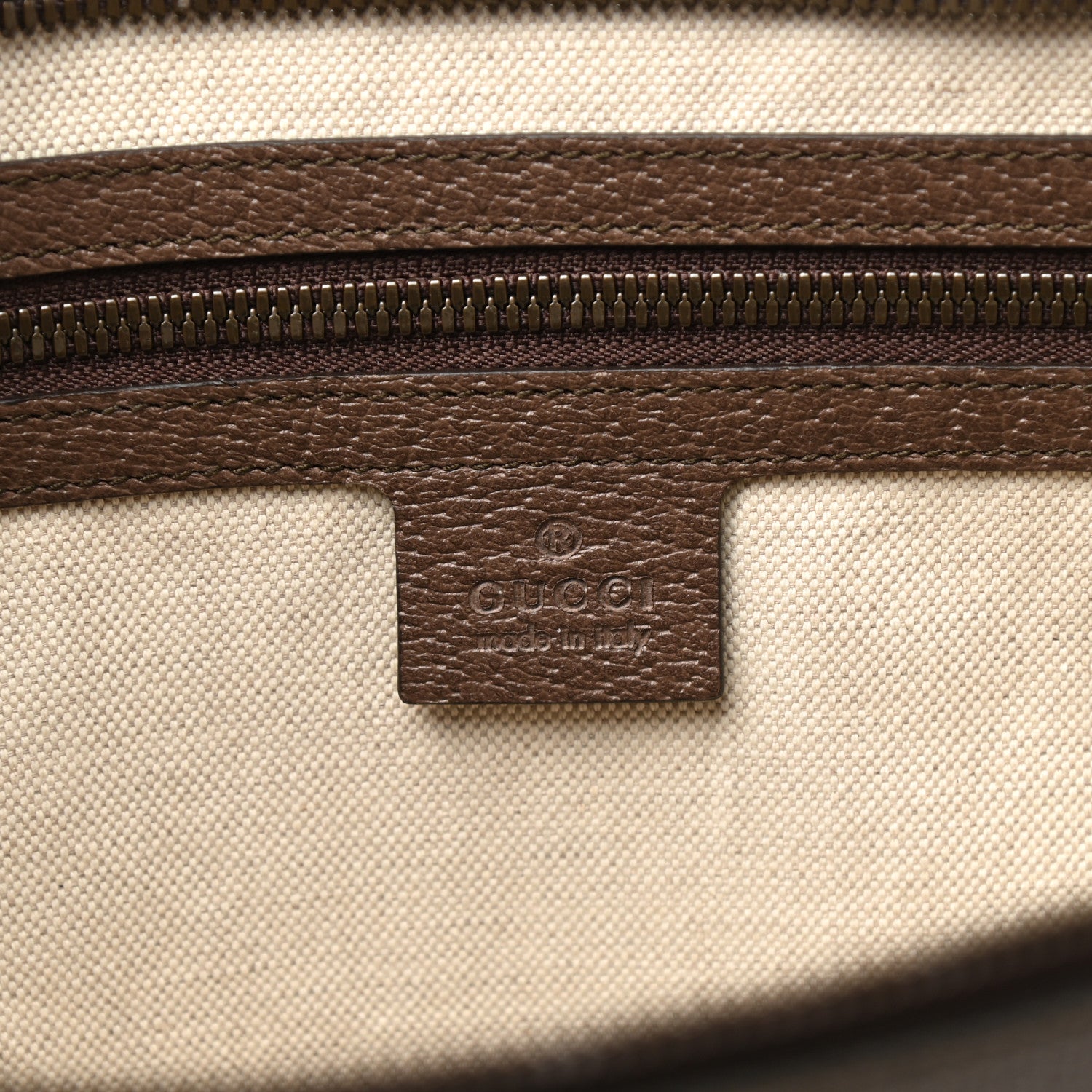 Gucci GG Supreme Monogram Textured Calfskin Web Ophidia Documents Holder Beige Ebony New Acero 6 of 7