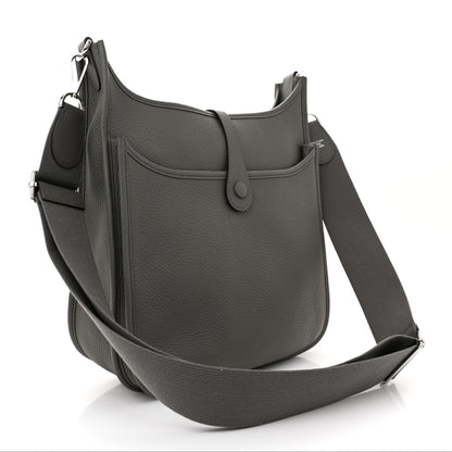 Hermes Taurillon Clemence Evelyne III PM Etain 3 of 12