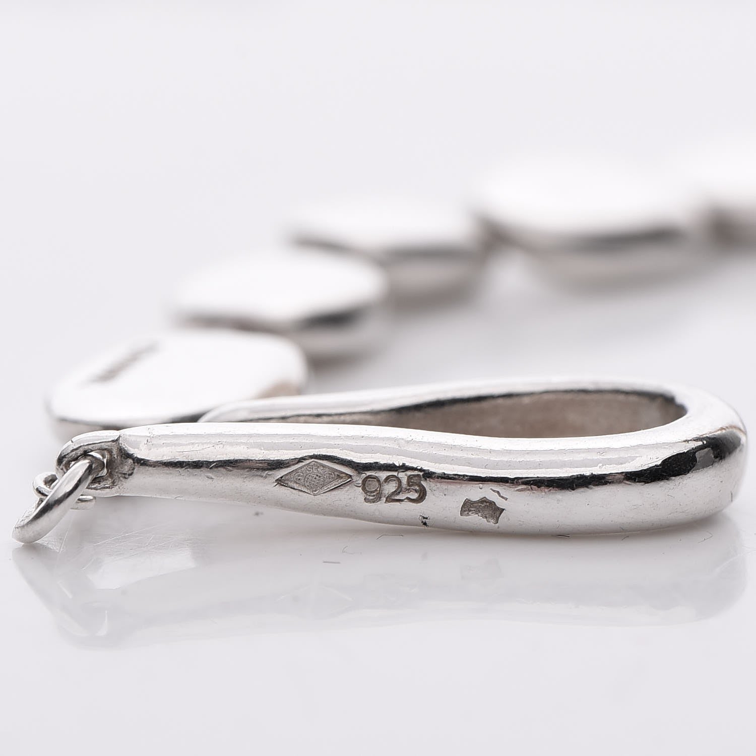 Chanel Sterling Silver Pebble Necklace 6 of 6