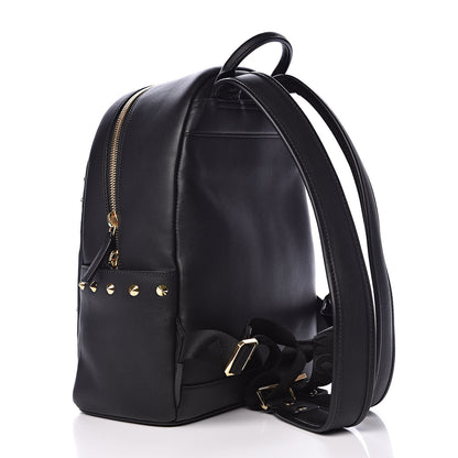 MCM Smooth Calfskin Radial Studded Small Stark Backpack Black 3 of 10