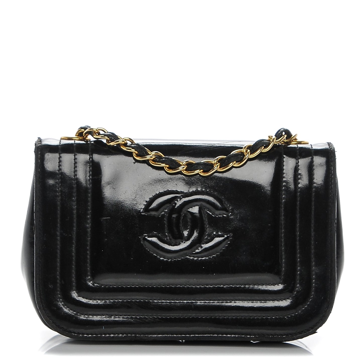 Patent Mini Flap Black