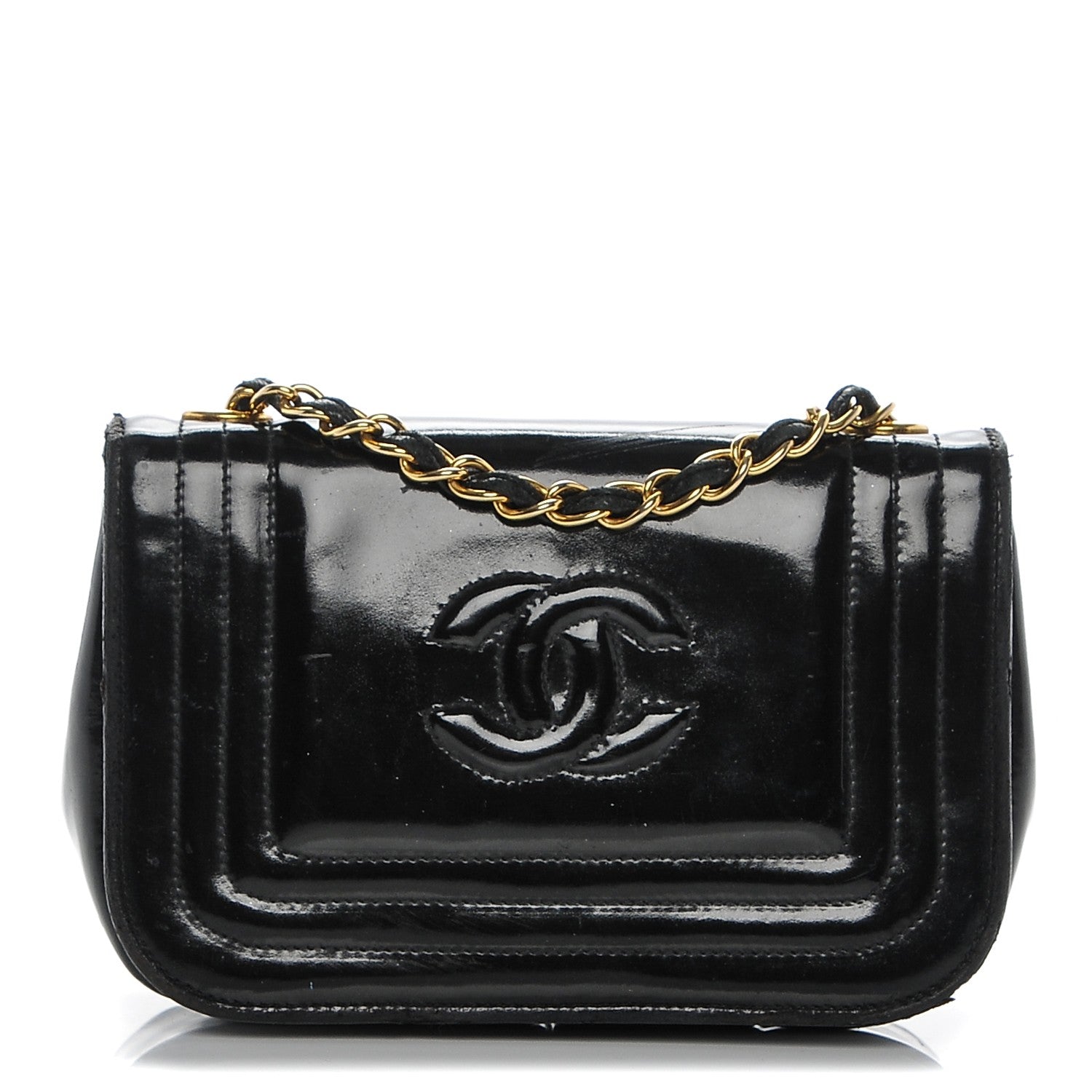 Chanel Patent Mini Flap Black 1 of 9