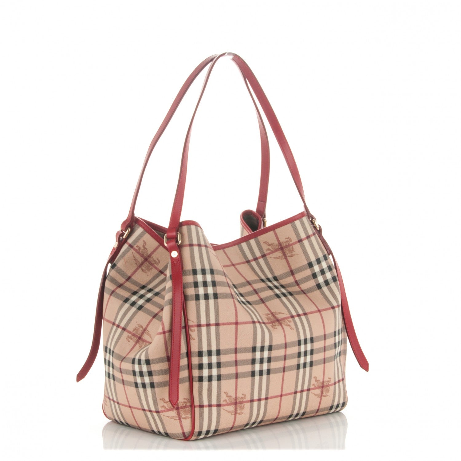 Burberry Haymarket Check Large Canterbury Tote Red 3 of 8