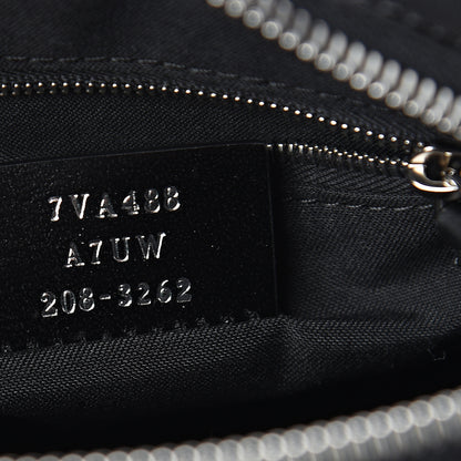 Fendi Nylon Fabric Jacquard Chamois FF 1974 Medium Crossbody Messenger Black Nuvola 7 of 9