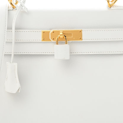 Hermes Evercolor Kelly Retourne 28 White 8 of 11