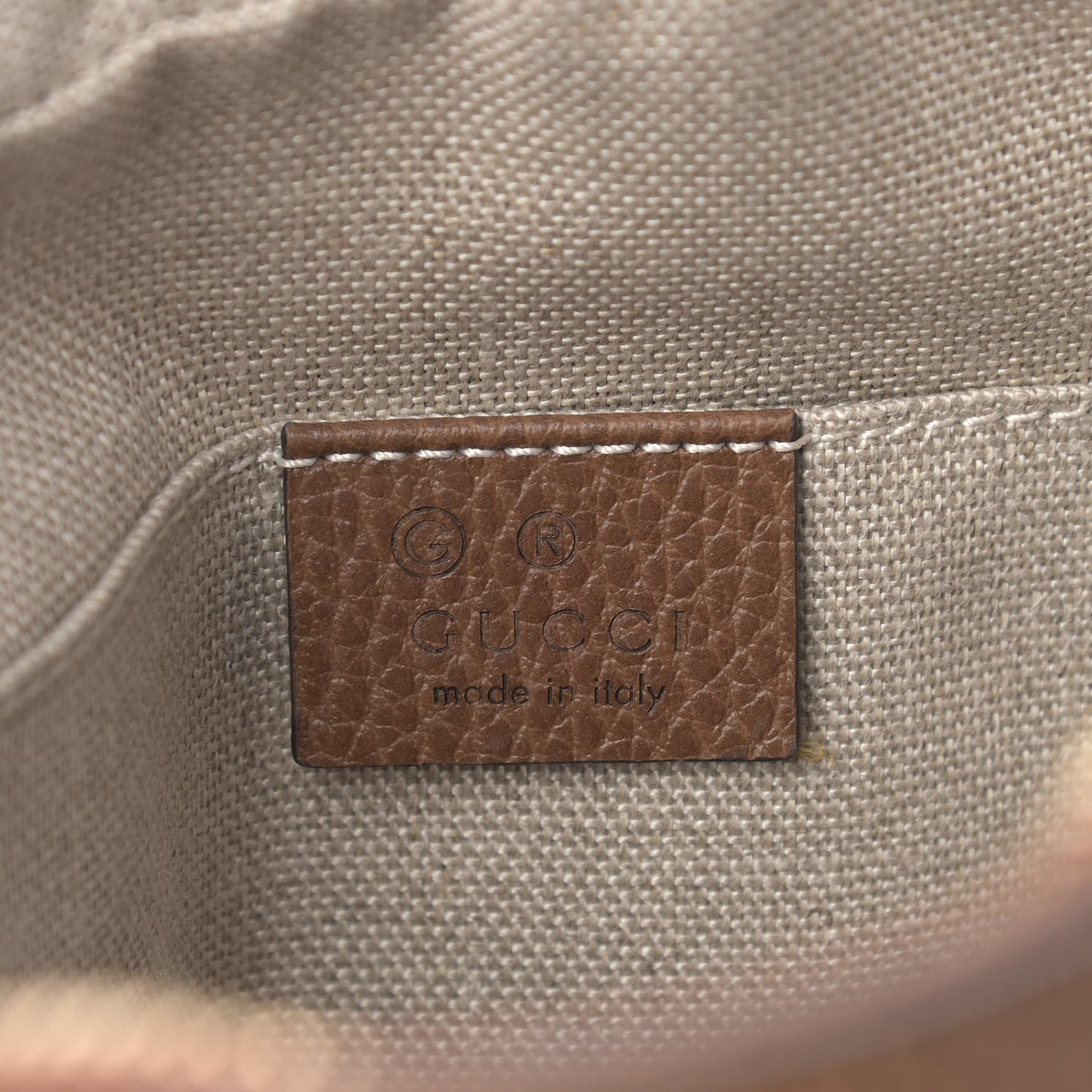 Monogram Mini Bree Messenger Bag Beige Tabacco