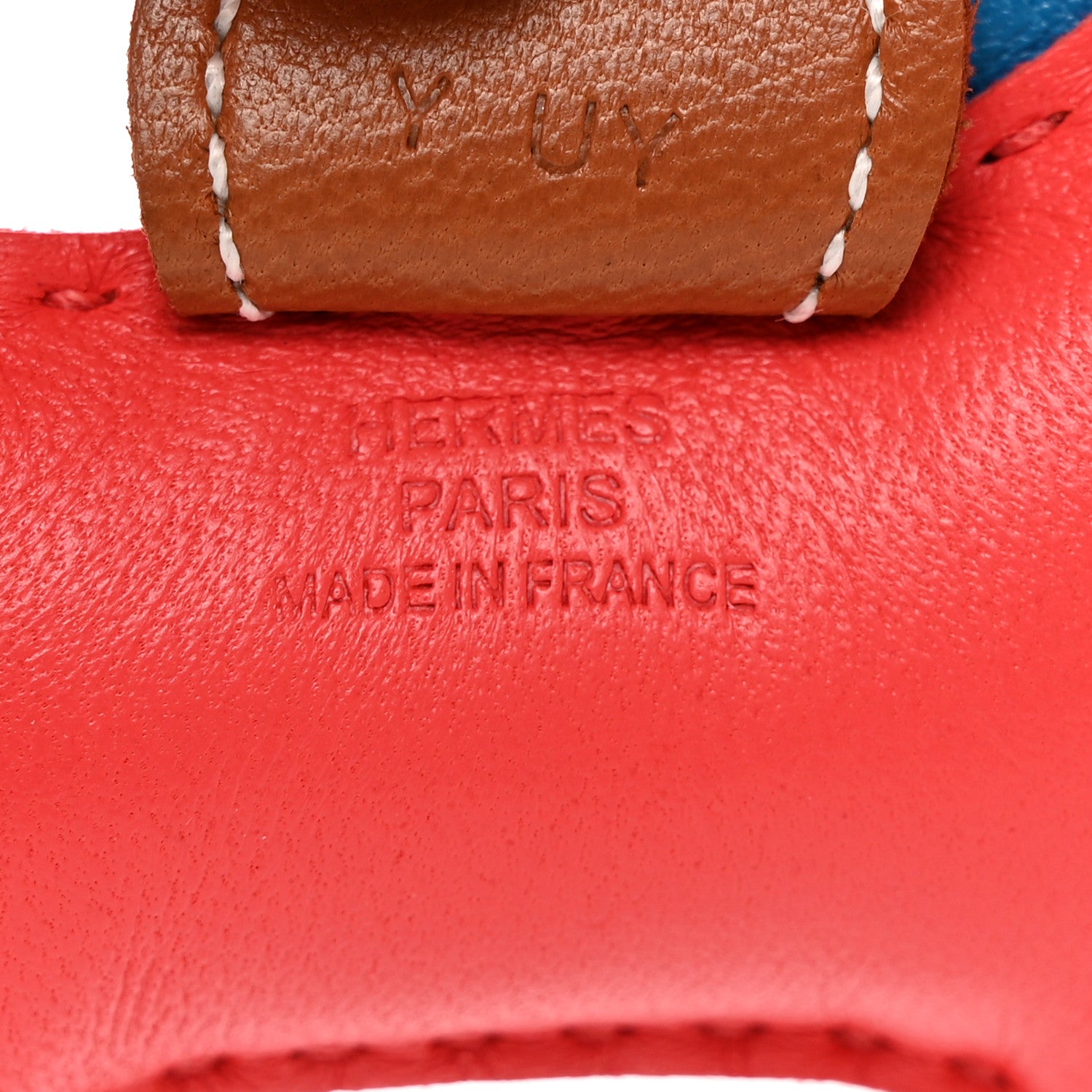 Hermes Milo Lambskin Grigri Rodeo Horse Bag Charm PM Rose Texas Bleu Zanzibar Gold 4 of 5