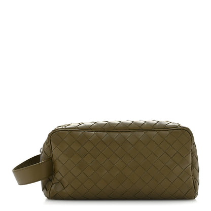 Bottega Veneta Calfskin Intrecciato Travel Pouch Mud 1 of 8