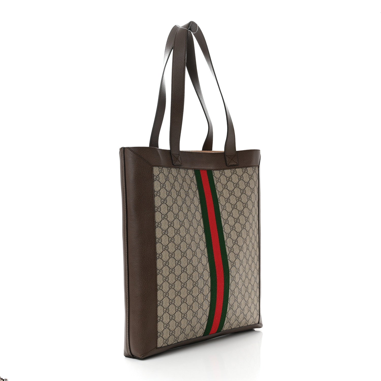 Gucci GG Supreme Monogram Web Large Ophidia Vertical Shopping Tote Brown 3 of 10