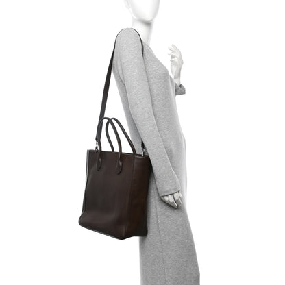The Row Calfskin Tall Day Luxe Tote Deep Brown 2 of 9