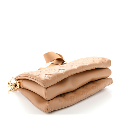 Louis Vuitton Lambskin Embossed Monogram Coussin PM Camel 4 of 10