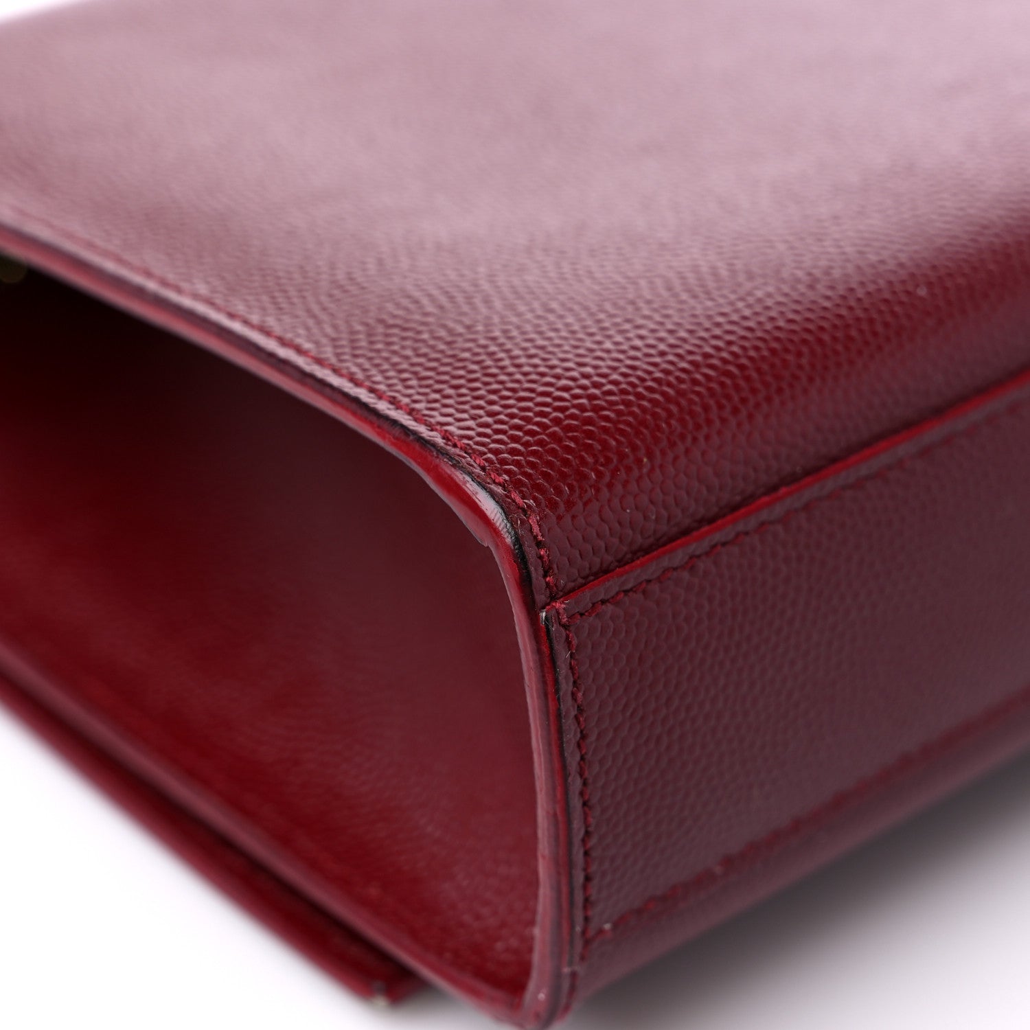 Saint Laurent Grain De Poudre Medium Monogram Kate Satchel Dark Red 10 of 15
