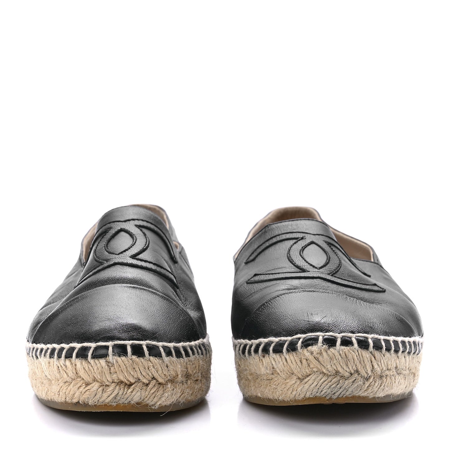 Lambskin CC Espadrilles 38 Black
