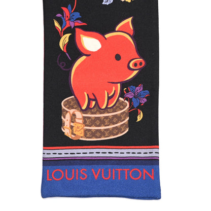 Louis Vuitton Silk Monogram Superstition Bandeau Black 3 of 4