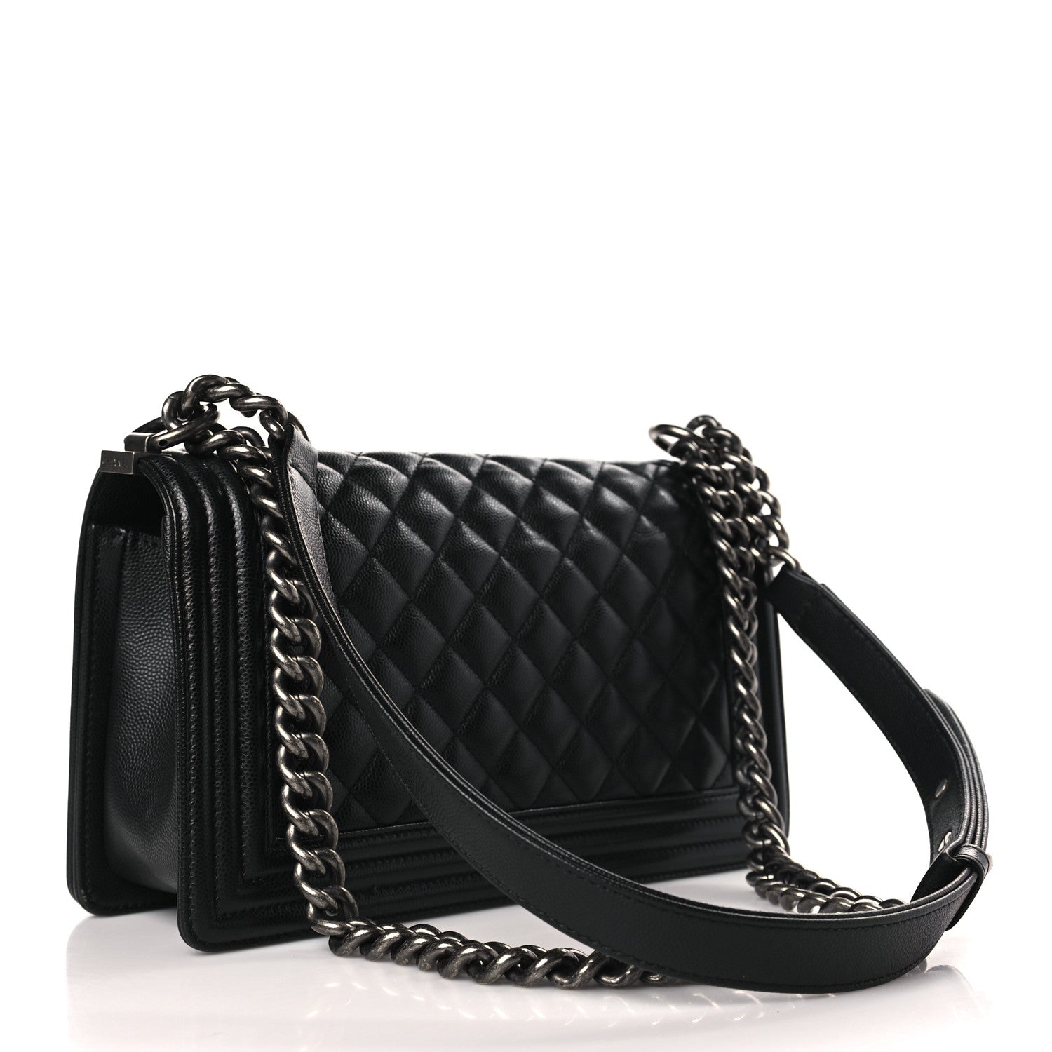 Chanel Caviar Quilted Medium Boy Flap Black 4 of 11