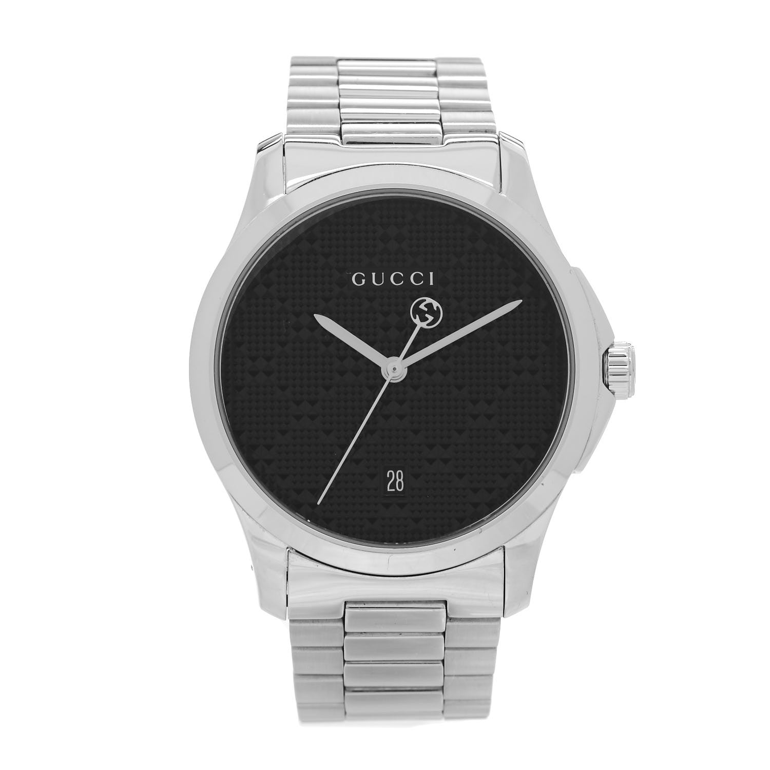 Gucci Stainless Steel 38mm G-Timeless Diamante Quartz Watch Black 1 of 4