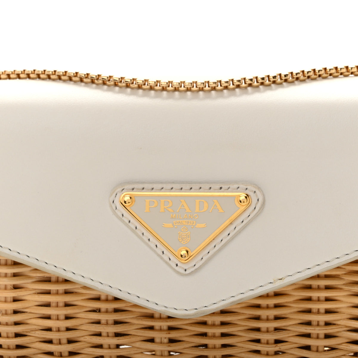 Prada Midollino City Calfskin Mini Bag Naturale White 8 of 13