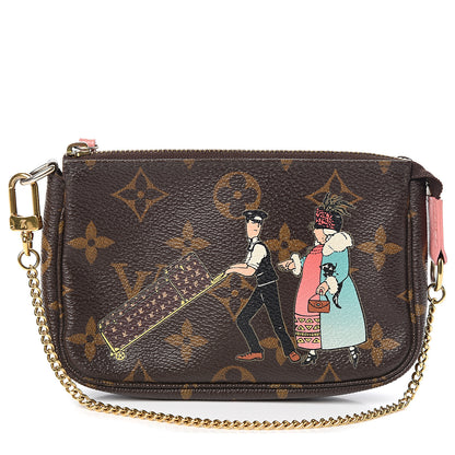Louis Vuitton Monogram Illustre Mini Pochette Accessories Rose 1 of 8