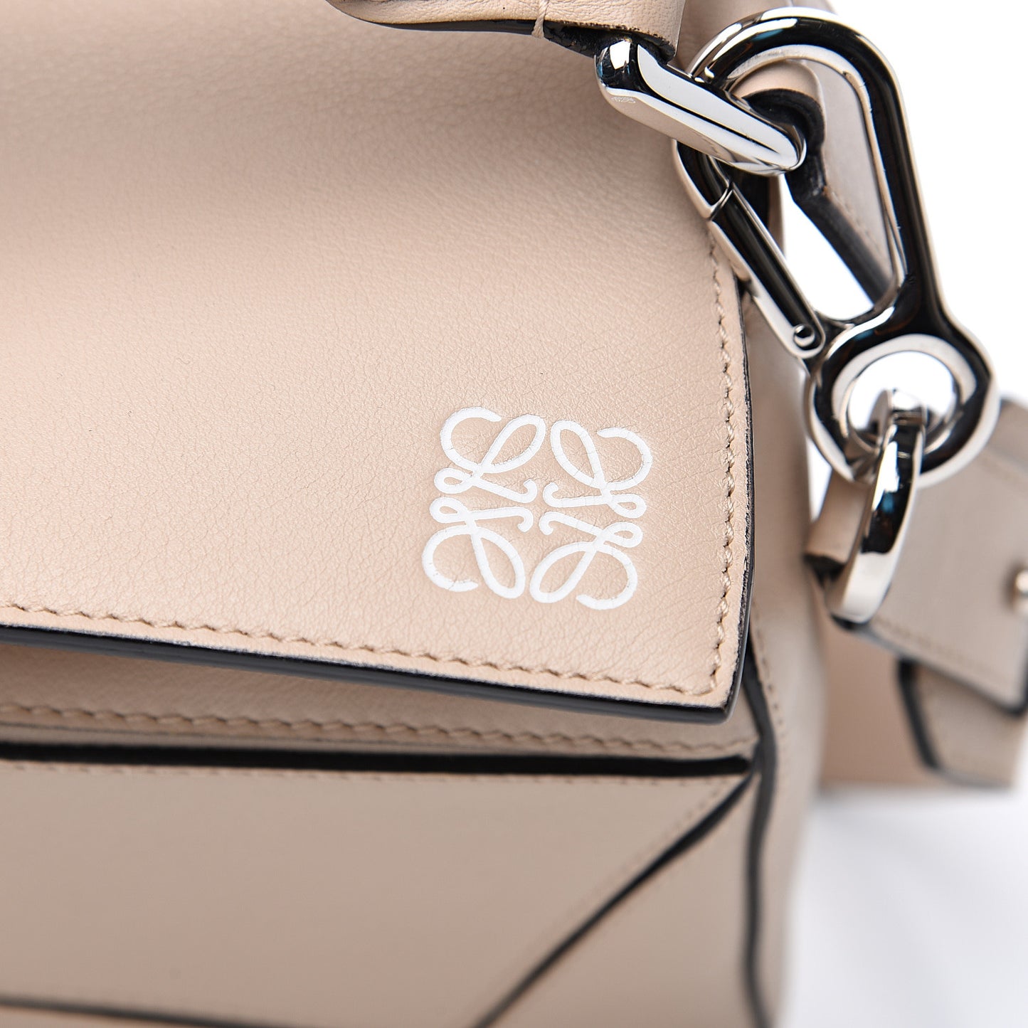 Calfskin Small Puzzle Bag Light Oat