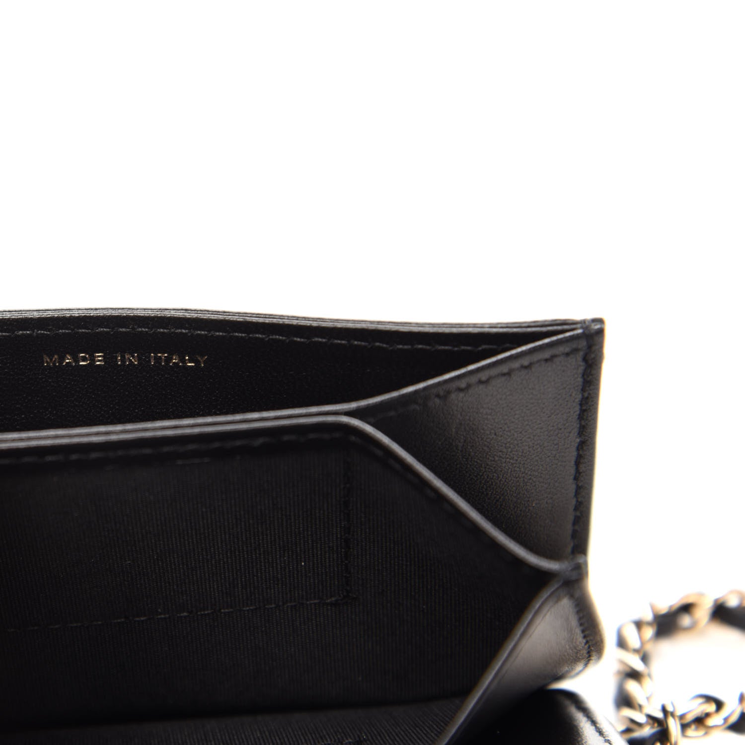 Chanel Lambskin Quilted My Chanel Lady Card Holder On Chain Black 7 of 11