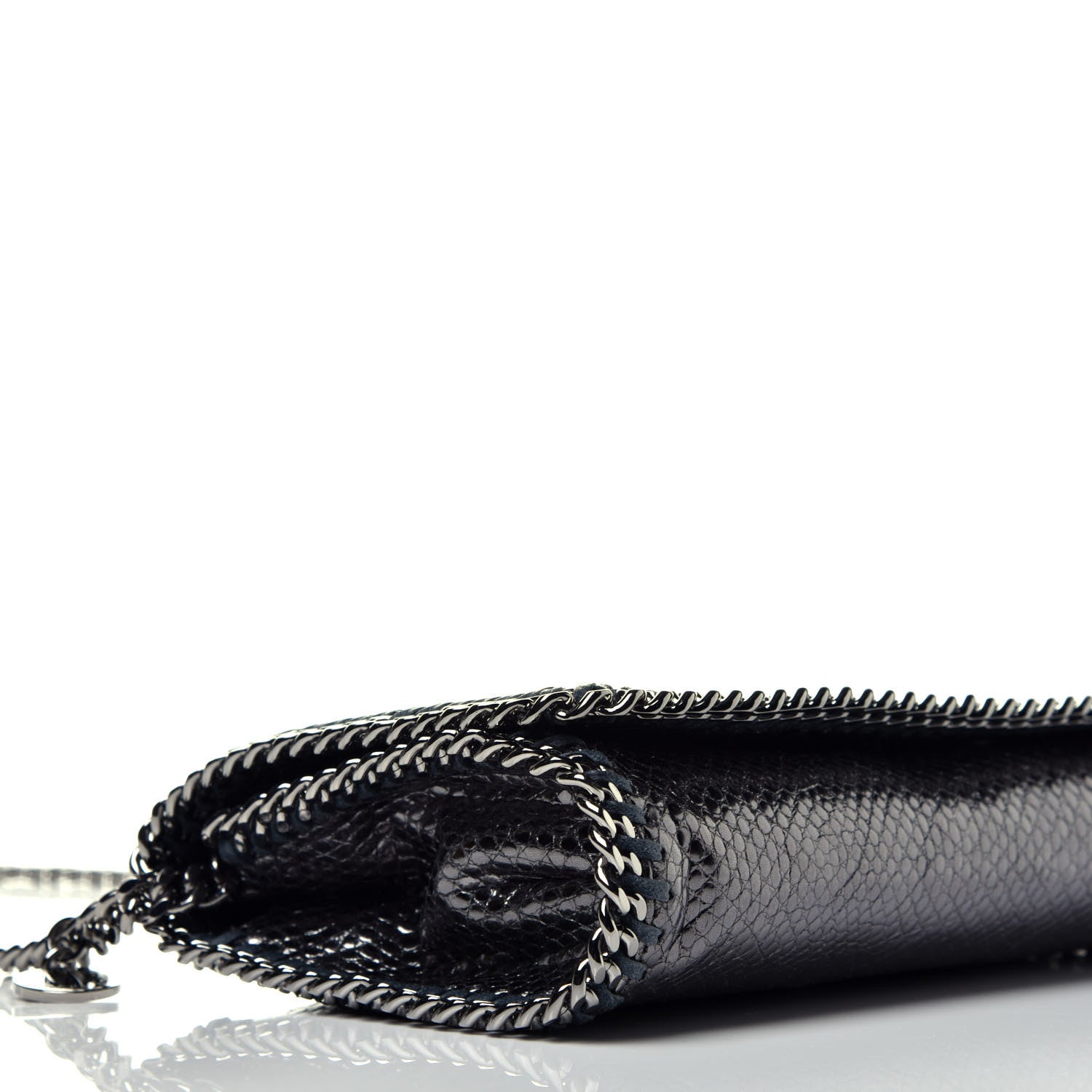 Stella McCartney Metallic Snake Print Falabella Crossbody Bag Ruthenium 8 of 9