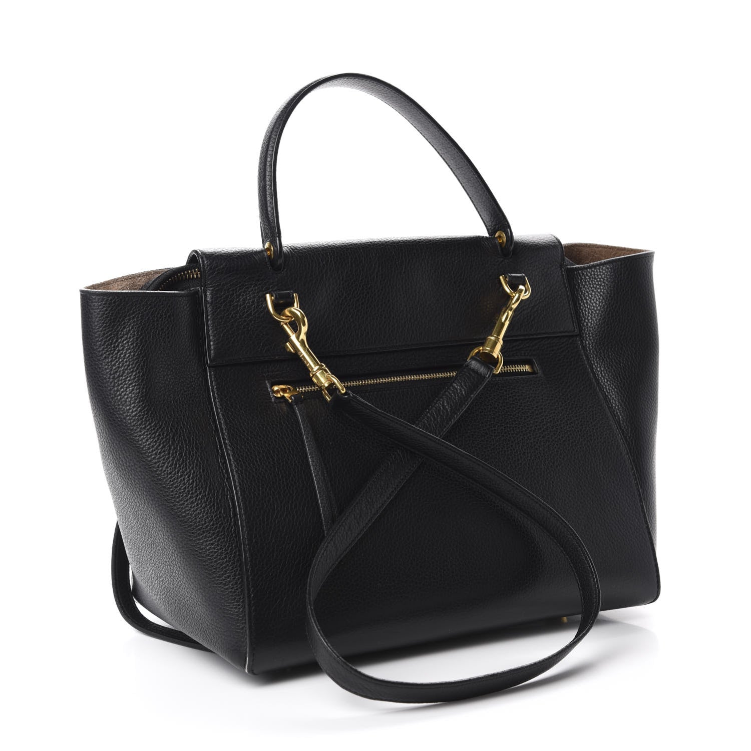 Celine Drummed Calfskin Mini Belt Bag Black 3 of 13