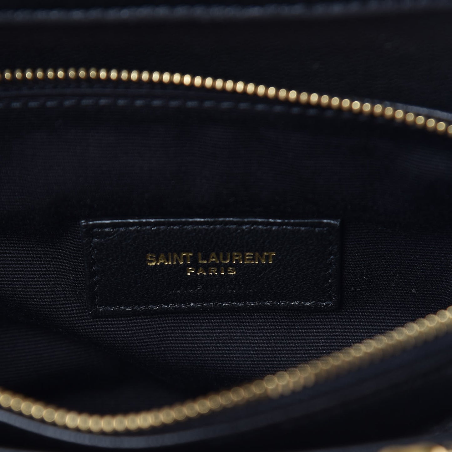 Lambskin Diamond Quilted Monogram Angie Chain Bag Black