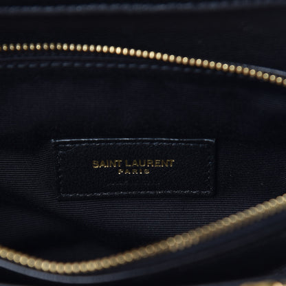Saint Laurent Lambskin Diamond Quilted Monogram Angie Chain Bag Black 8 of 11