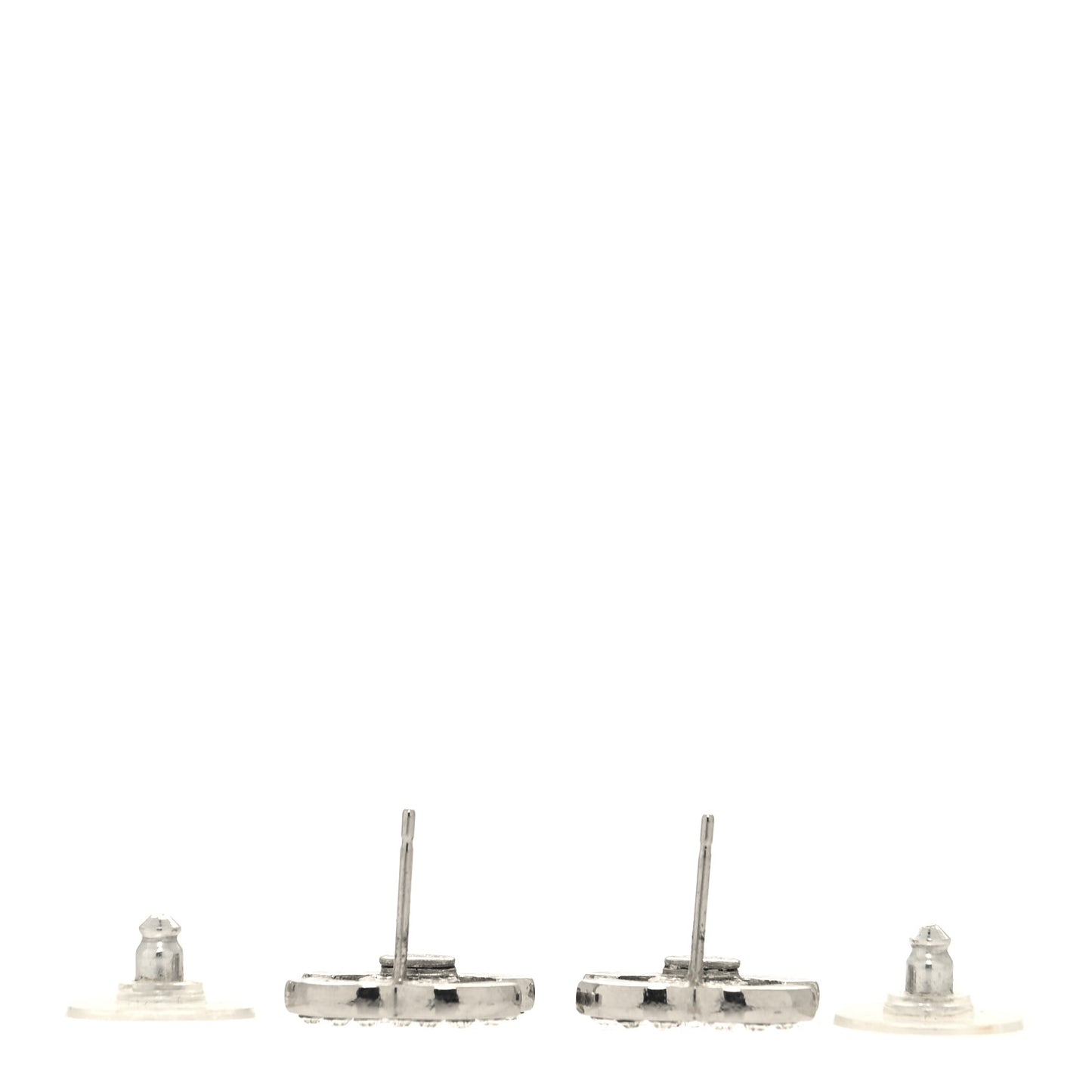 Crystal CC Earrings Silver