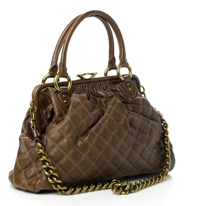 Marc Jacobs Calfskin Quilted Stam Brown 3 of 11