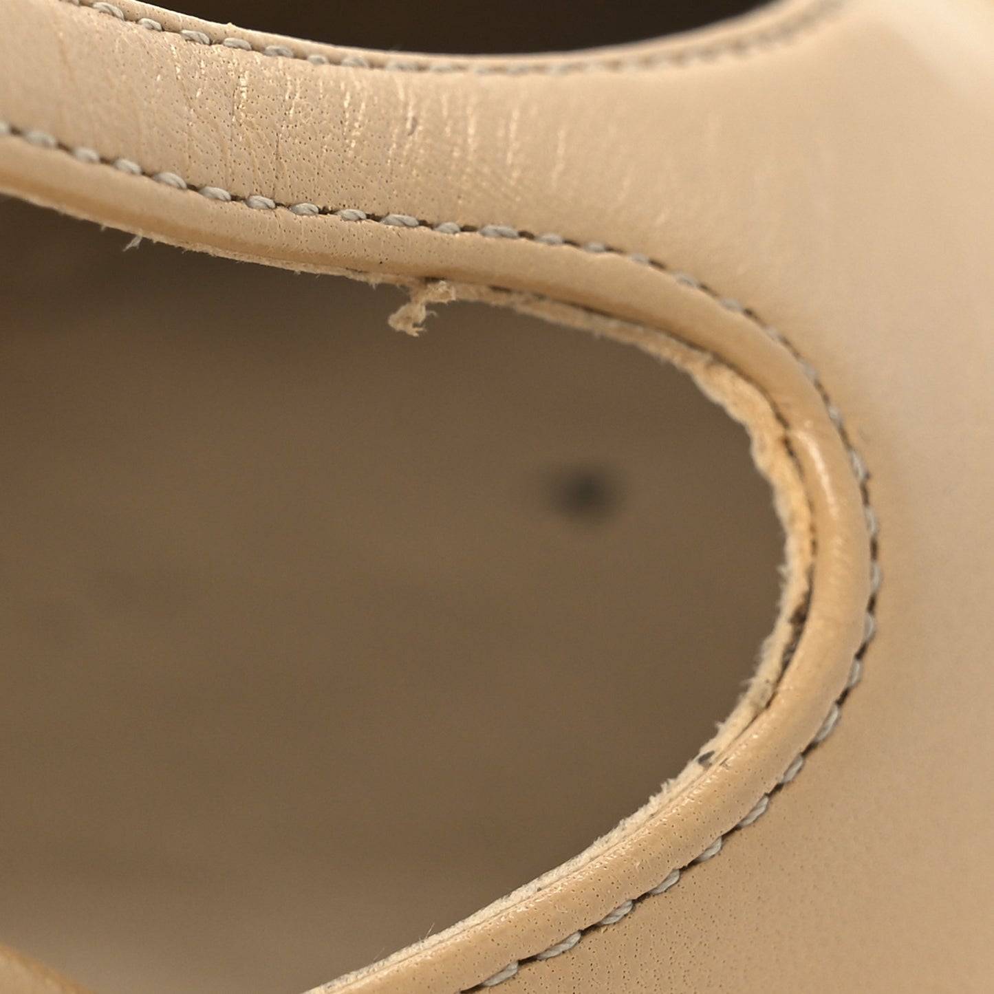 Goatskin Grosgrain Cap Toe CC Slingback Pumps 38.5 Beige Black