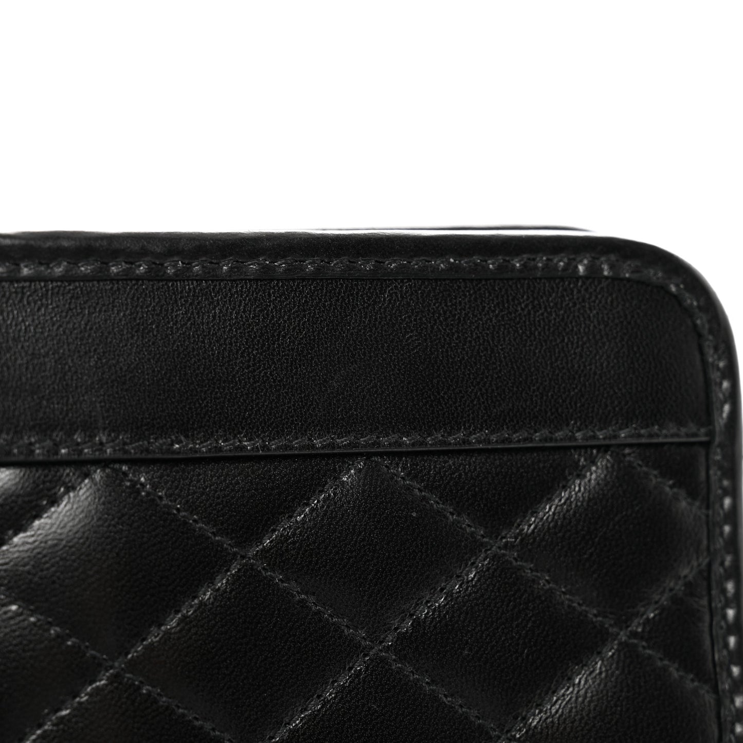 Lambskin Quilted Monogram Baby Victoire Chain Clutch Bag Black