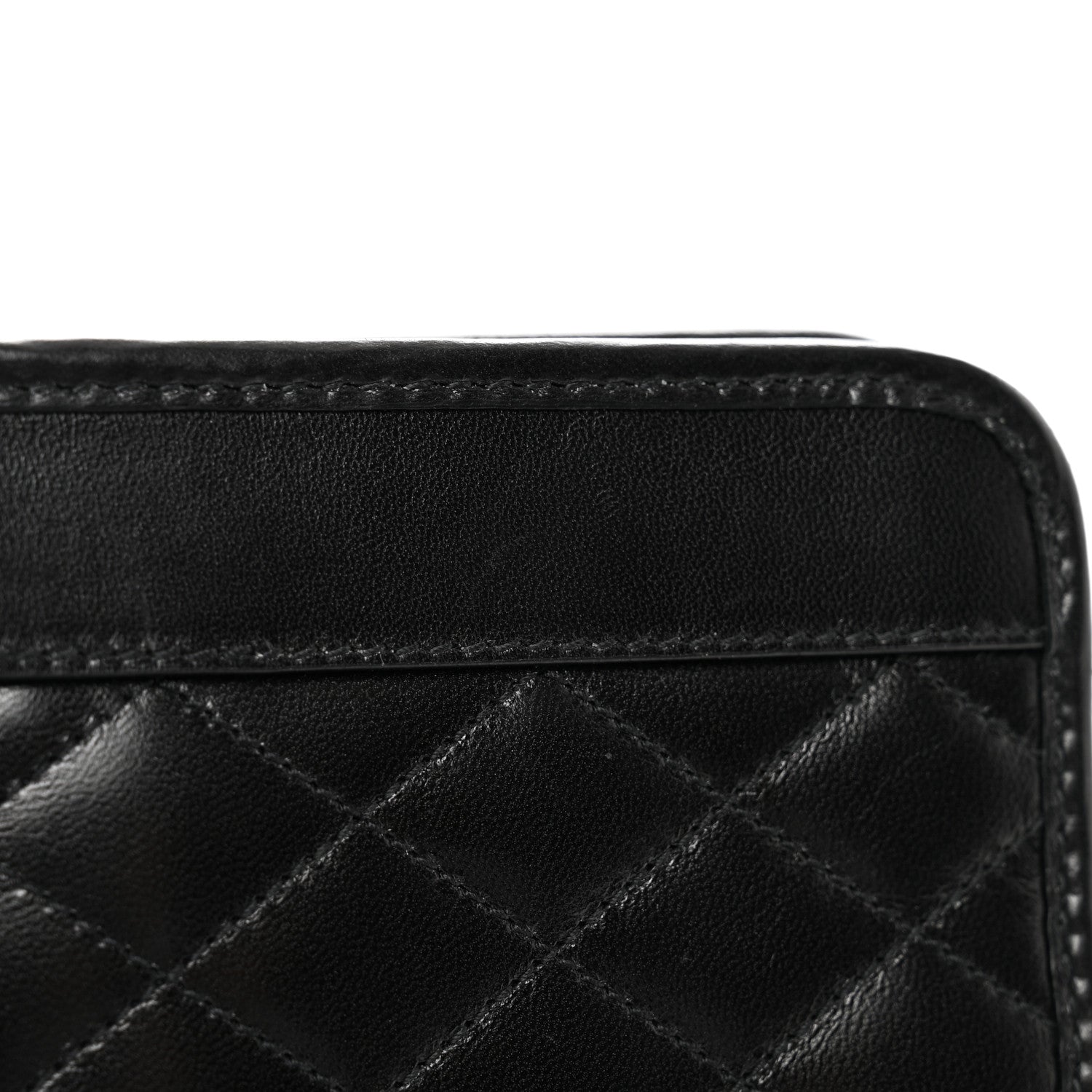 Saint Laurent Lambskin Quilted Monogram Baby Victoire Chain Clutch Bag Black 9 of 10