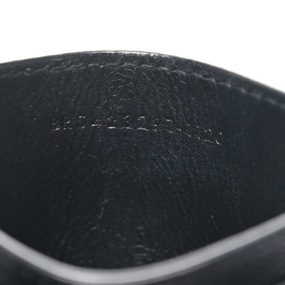 Saint Laurent Grain De Poudre Matelasse Chevron Monochrome Monogram Credit Card Case Black 7 of 7