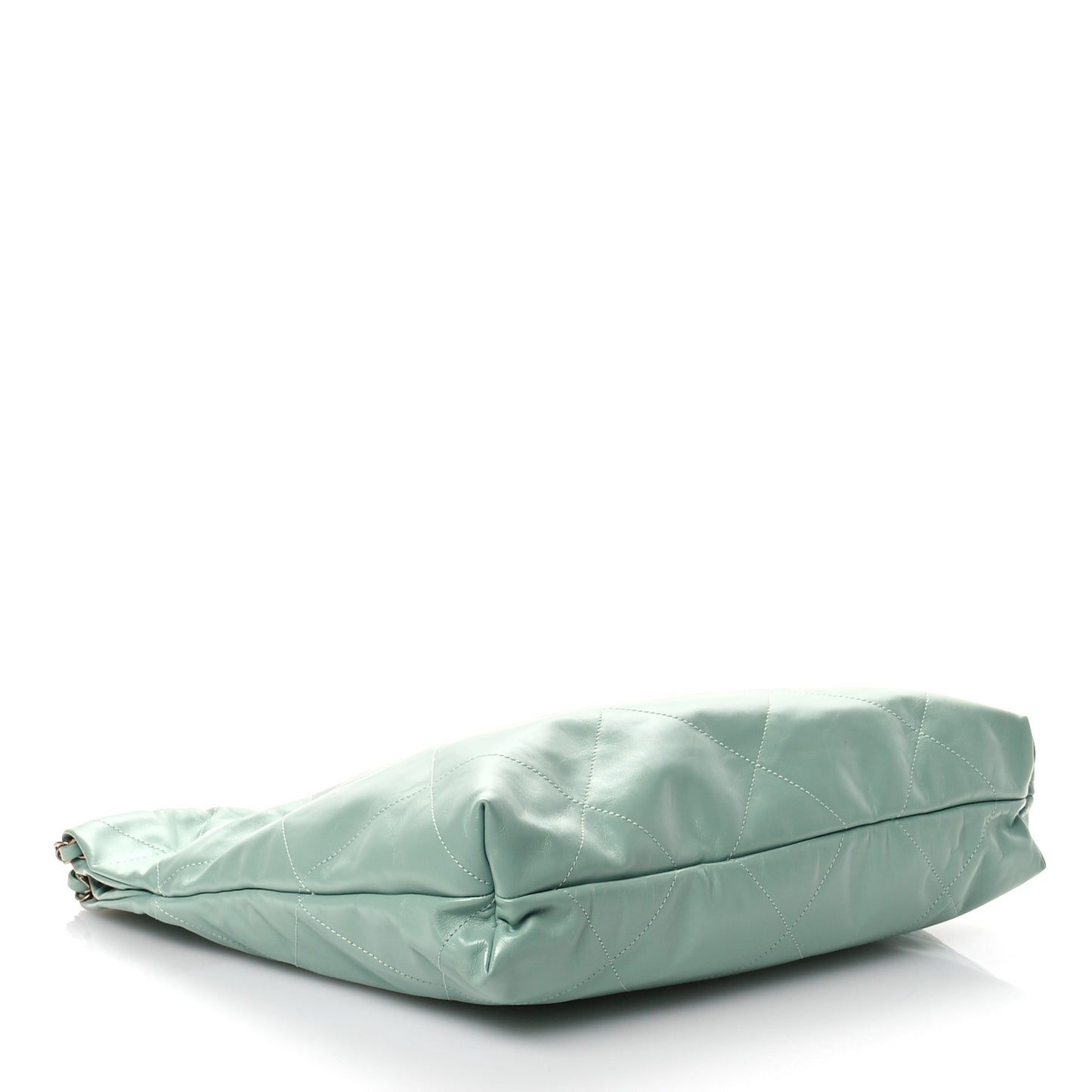Shiny Calfskin Quilted Chanel 22 Light Green