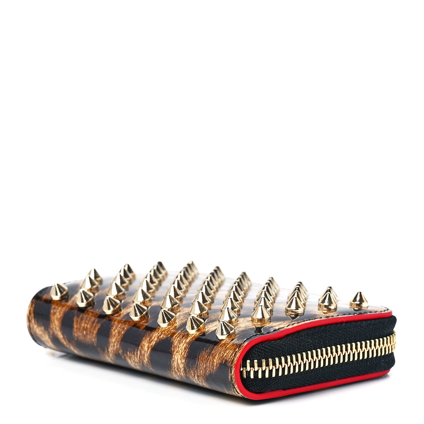 Patent Leopard Spiked Panettone Coin Purse