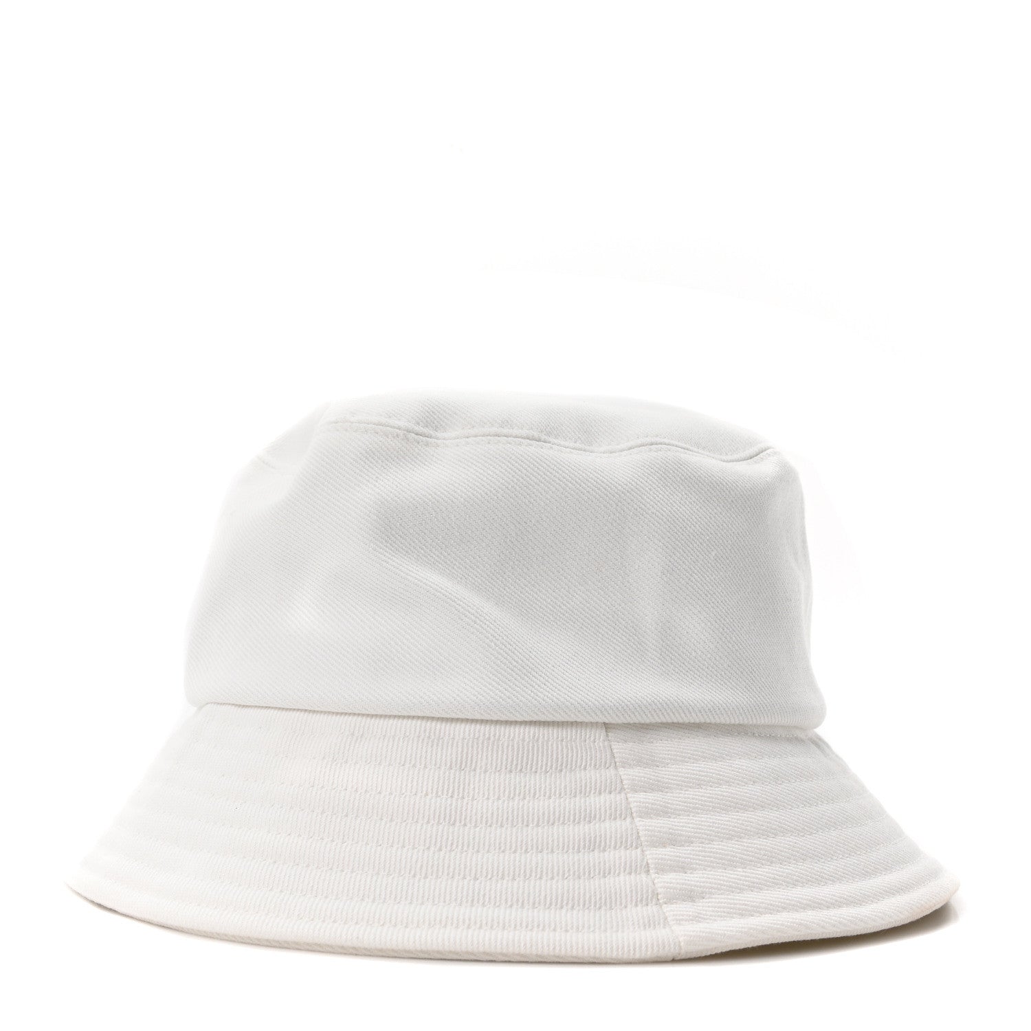 Chanel Denim Sequin Cloche Logo Bucket Hat M White 4 of 8