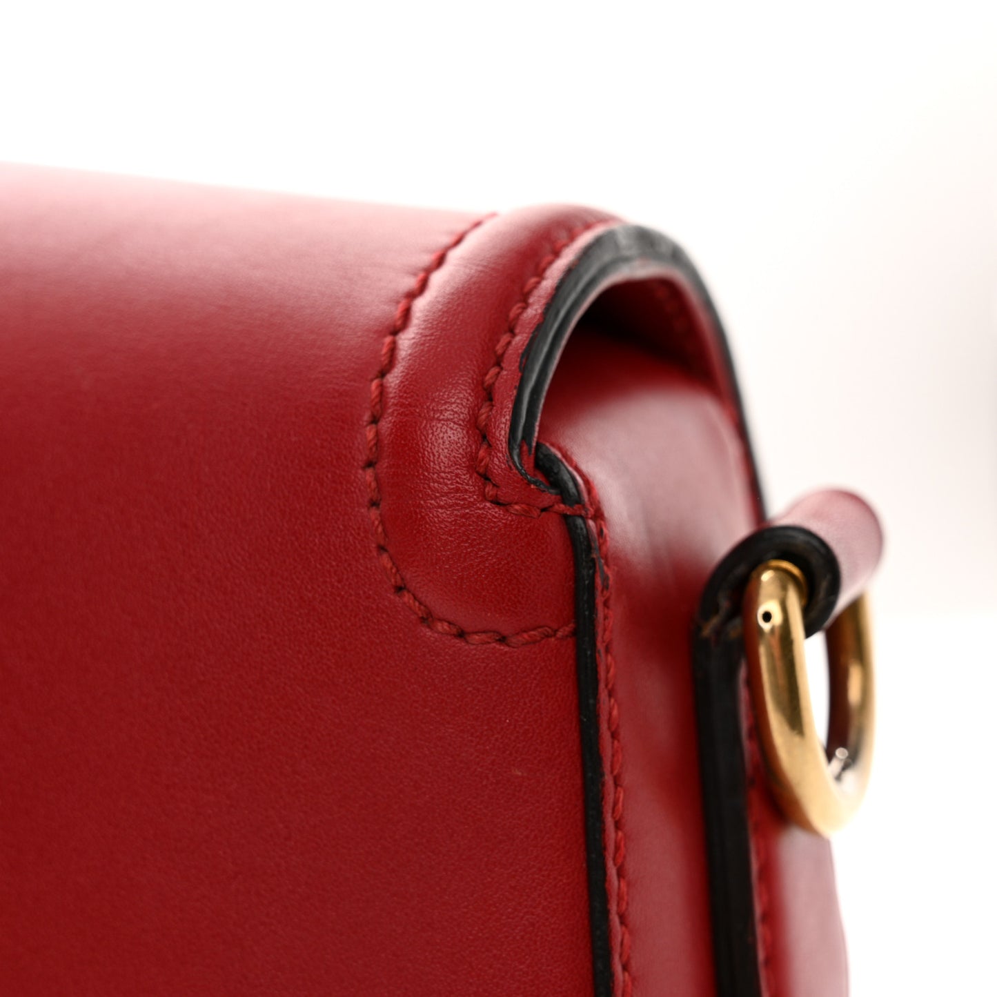 Ruinart Calfskin Medium Lady Web Shoulder Bag Hibiscus Red