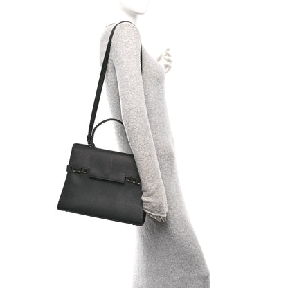 Delvaux Grained Calfskin GM Tempete Satchel Black 2 of 10