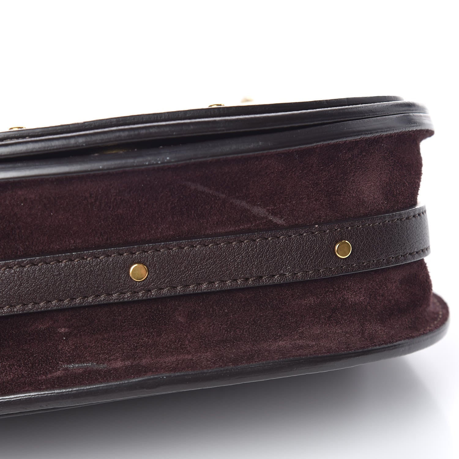 Chloe Calfskin Suede Small Nile Bracelet Bag Carbon Brown 9 of 10