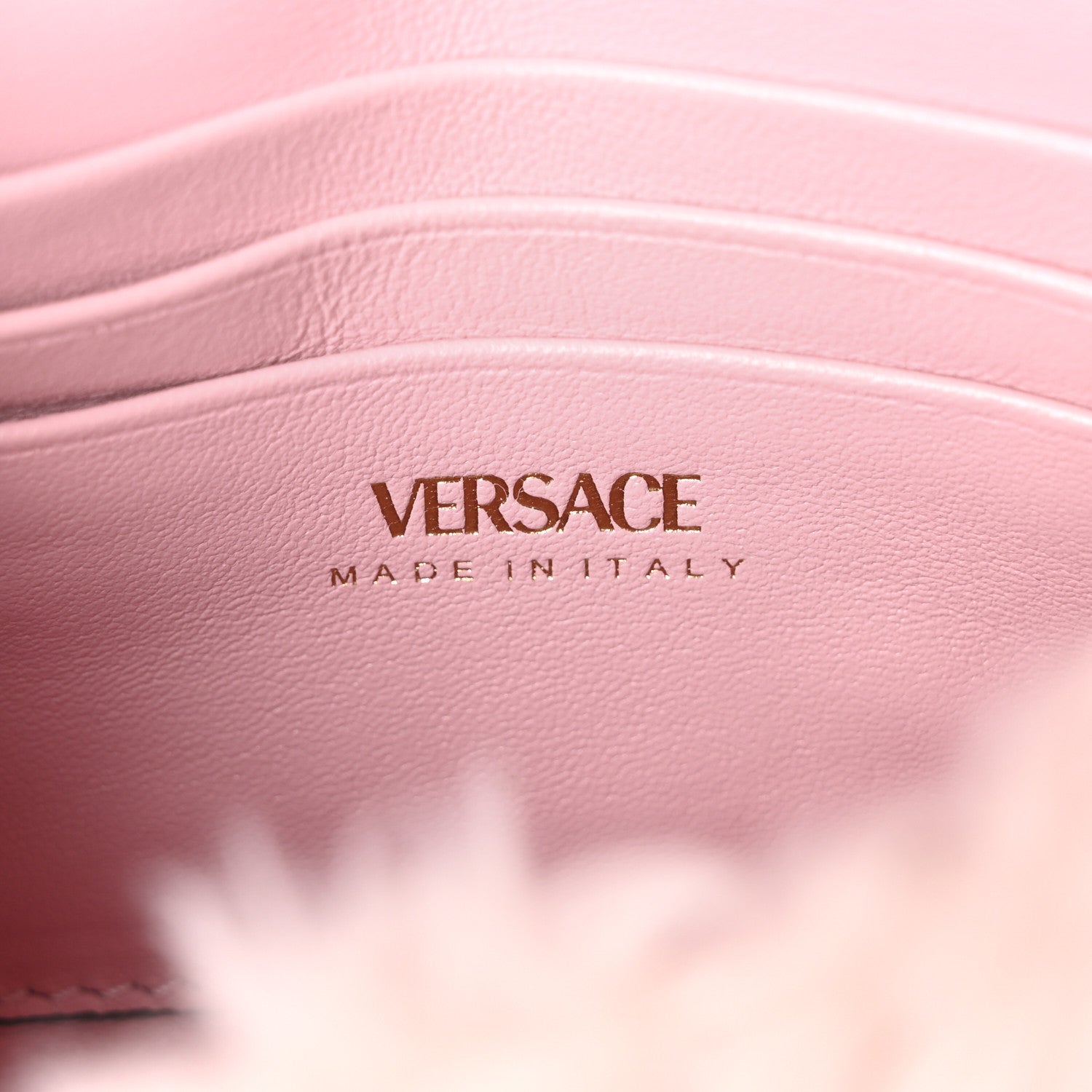 Versace Faux Fur Quilted Virtus V Mini Chain Flap Shoulder Bag English Rose 6 of 10