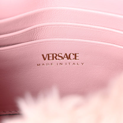 Versace Faux Fur Quilted Virtus V Mini Chain Flap Shoulder Bag English Rose 6 of 10